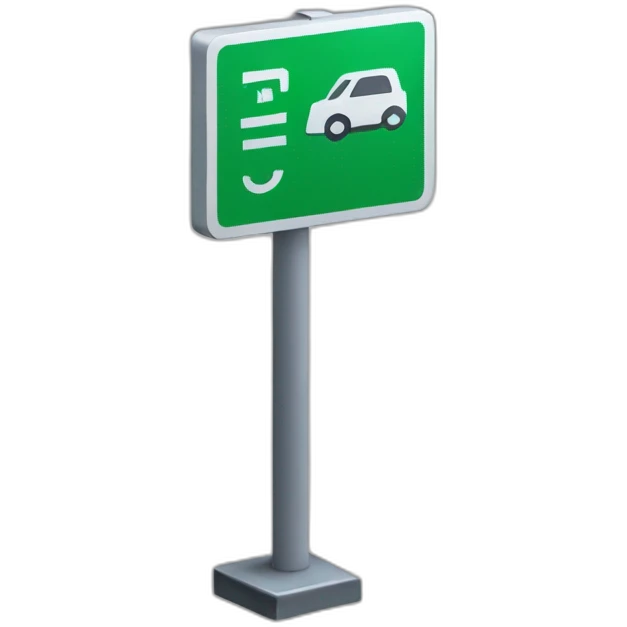 parking sign 3d emoji