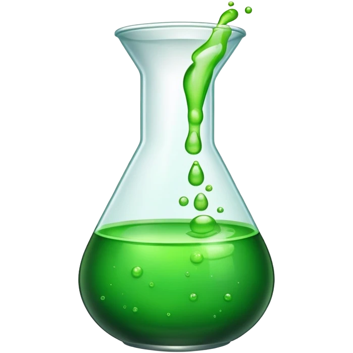 bubbling beaker with green liquid emoji