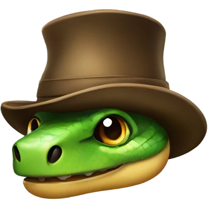 snake with hat emoji