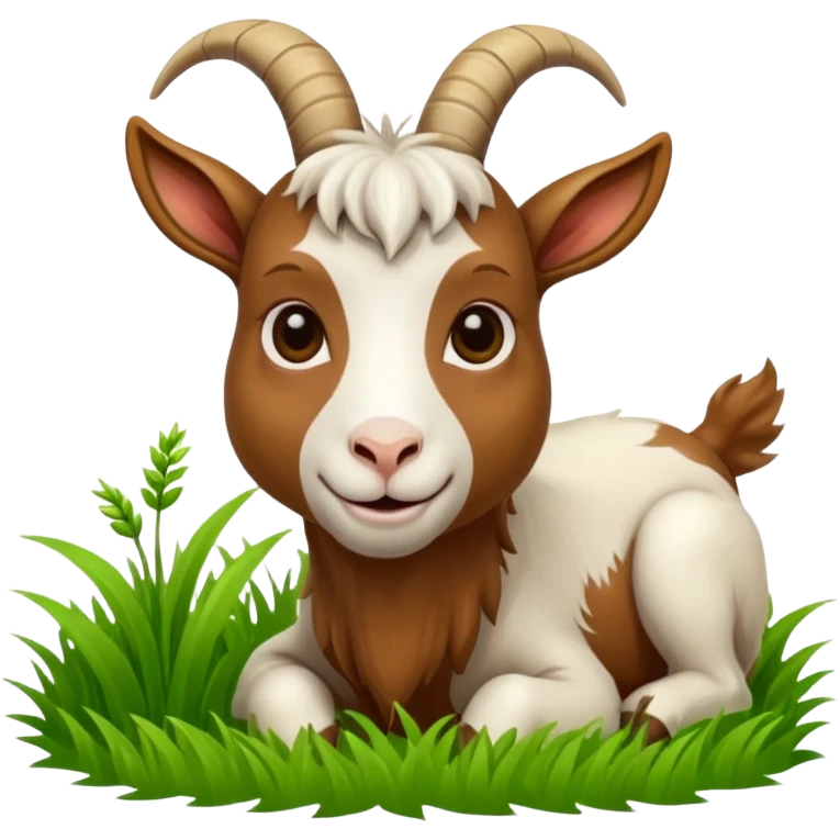 goat eating grass emoji