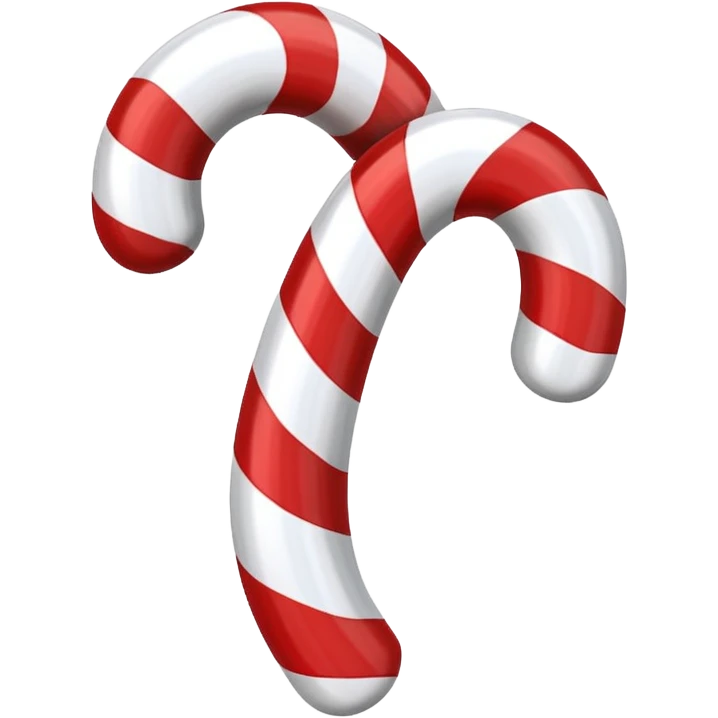 candy cane regular stripes 3d effect emoji