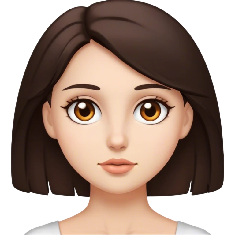 Brunette with brown eyes  emoji