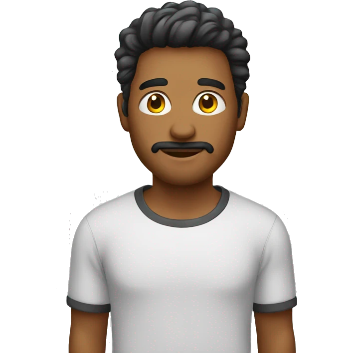 hombre con camiseta emoji
