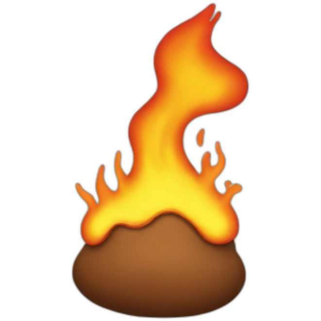 burning poop emoji