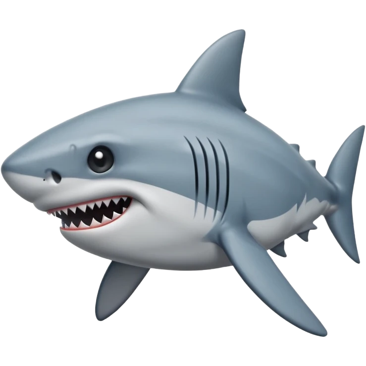 Crying shark emoji
