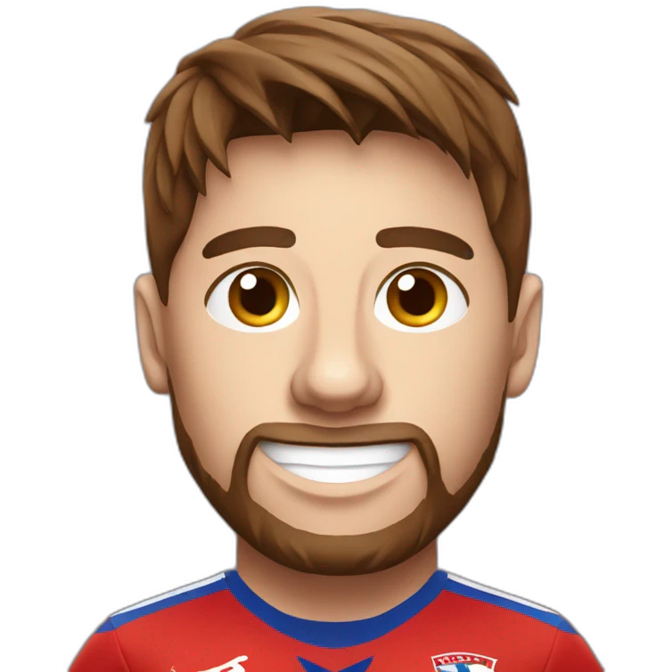 Messi with chile soccer shirt emoji