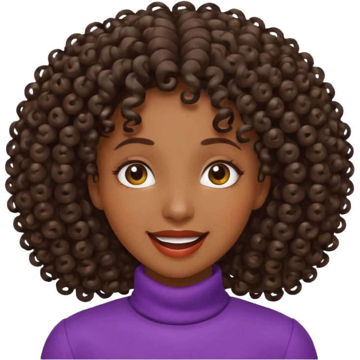 Cacheada apaixonada  emoji