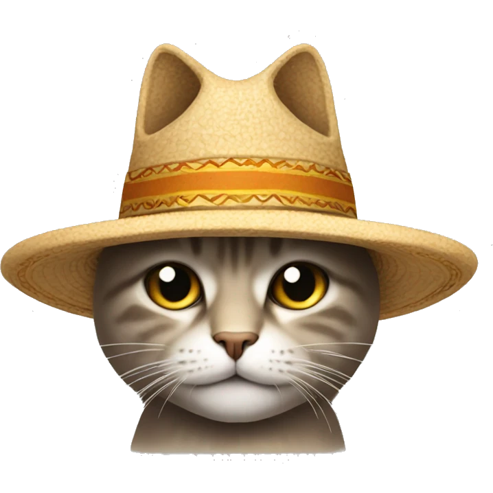 Gato con sombrero emoji