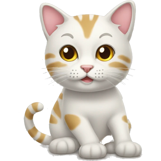 gatto con posate  emoji