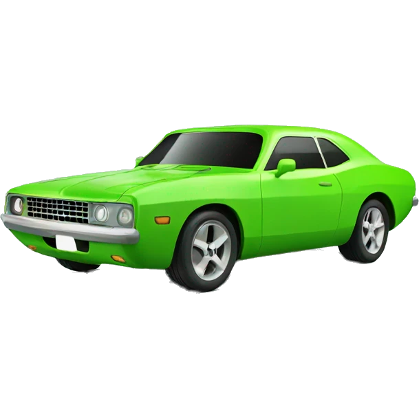 cool car green 3d emoji