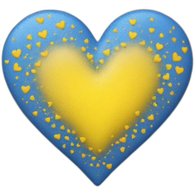 Yellow and blue heart emoji