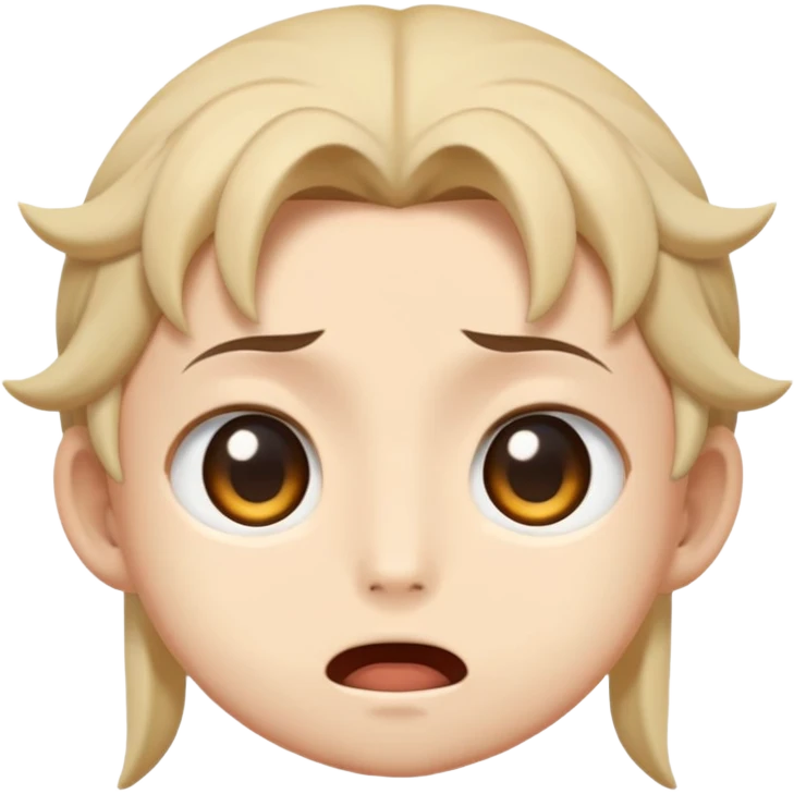 Paimon from Genshin Impact, emoji style, surprised face emoji