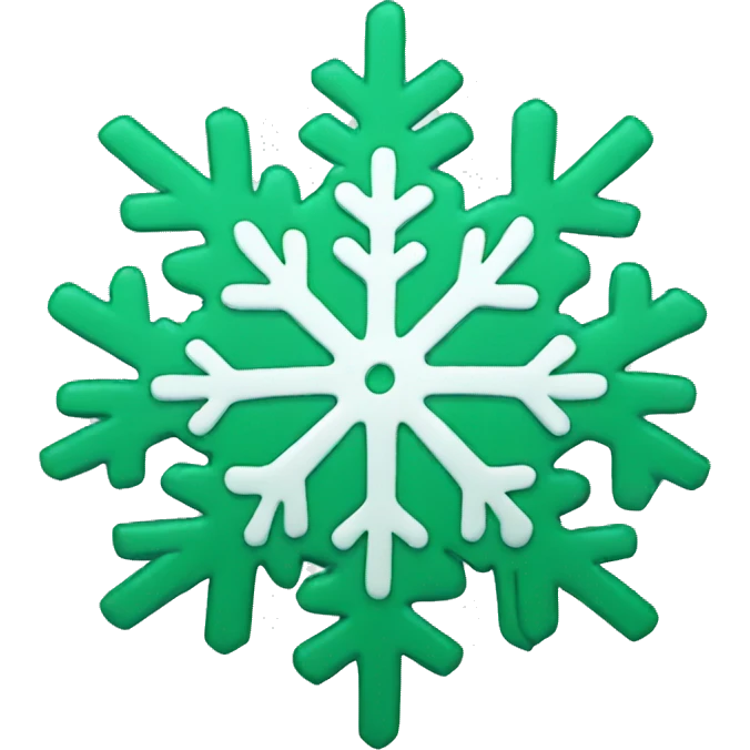 green snowflake emoji