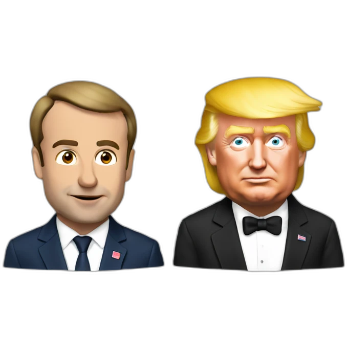 Trump and Macron emoji