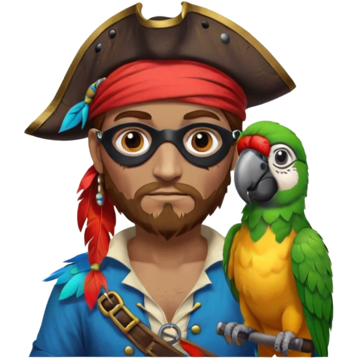 pirate and parrot emoji