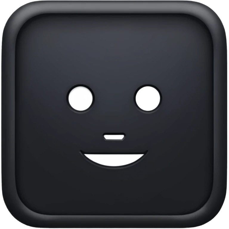 Completely black square no face emoji