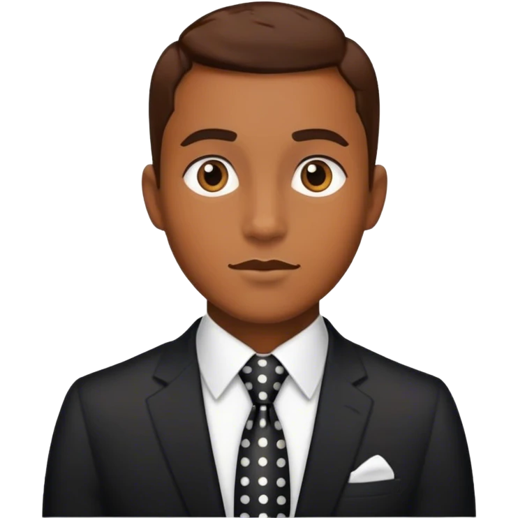 Spotty black tie emoji