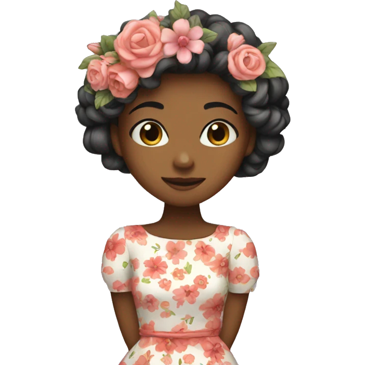 Floral dress no girl emoji