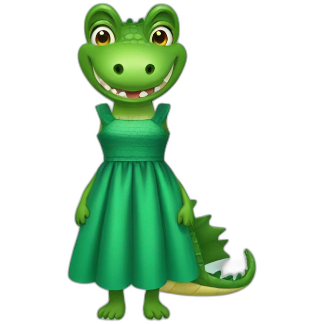 crocodile in a dress emoji