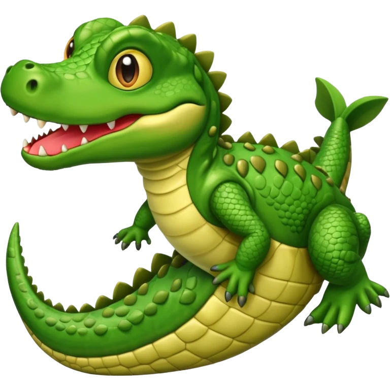 Hazme un cocodrils com cara en un avions emoji