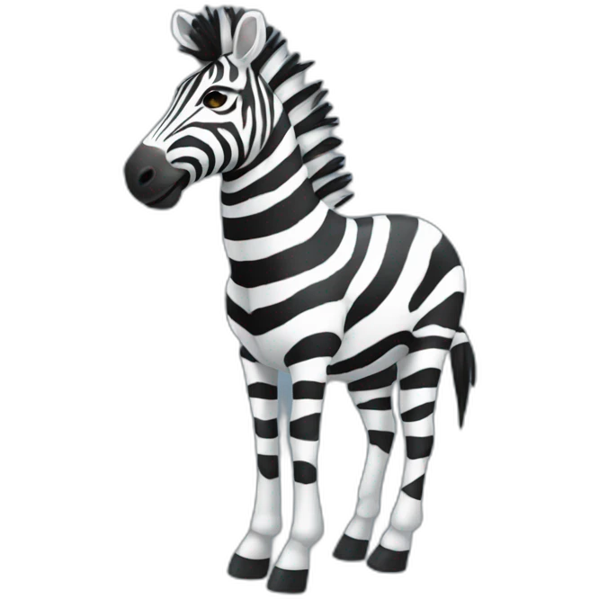 A zebra wearing air jordan emoji