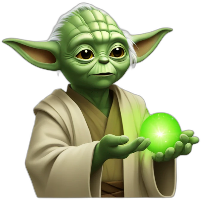 Yoda making the JUL sign emoji