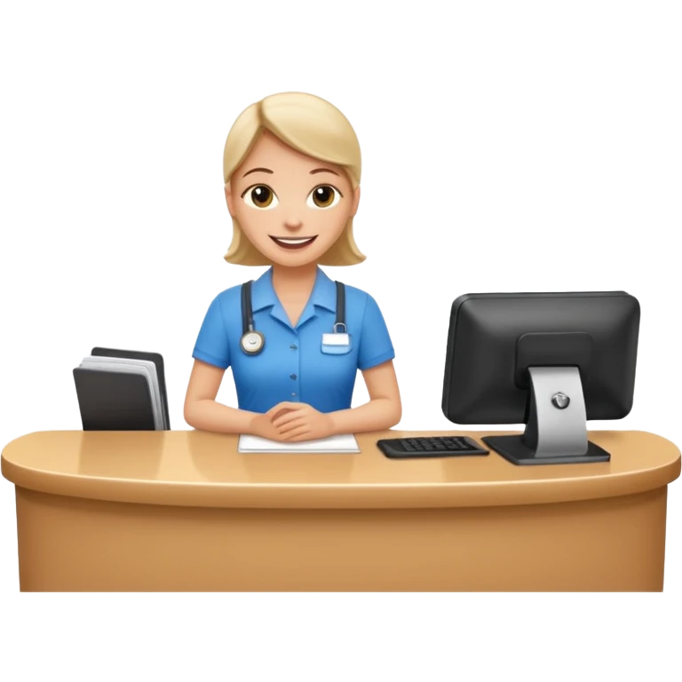 tourist \ standing on hotel reception desk  emoji