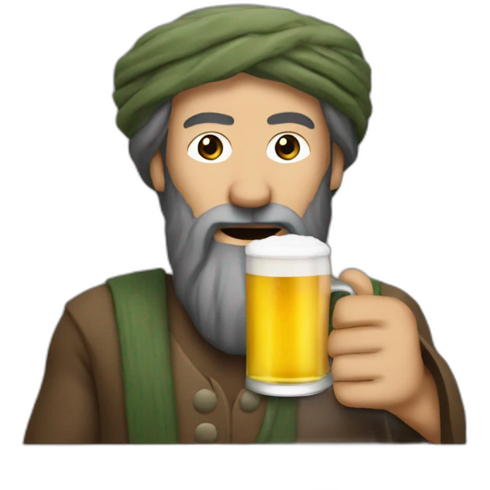 Ben-Laden-drink-a-beer emoji