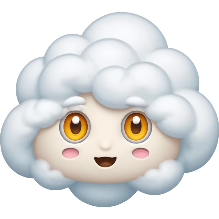 large White Cloud, eyes emoji