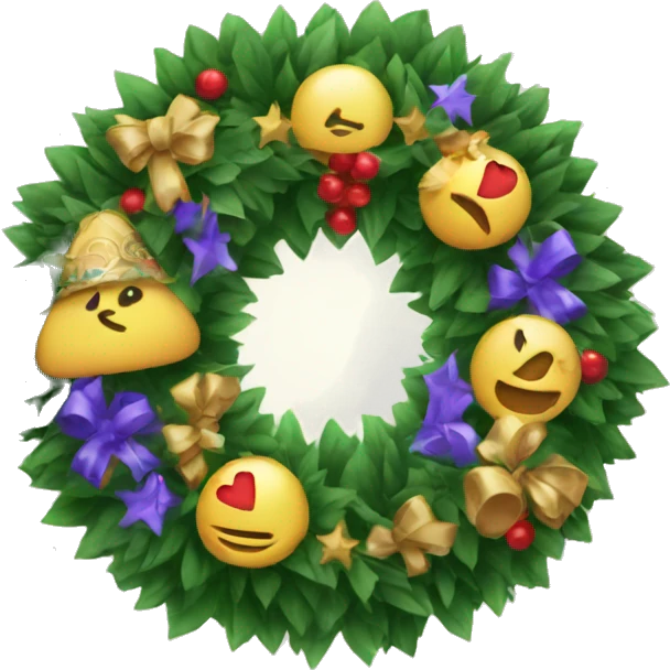 New Year's wreath emoji