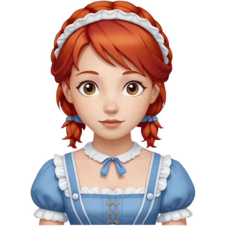 Milk themed women super hero red hair milkmaid  emoji