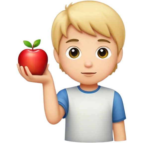 Apple with boy emoji