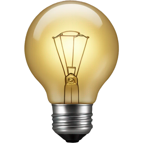 vintage round lightbulb g25 emoji