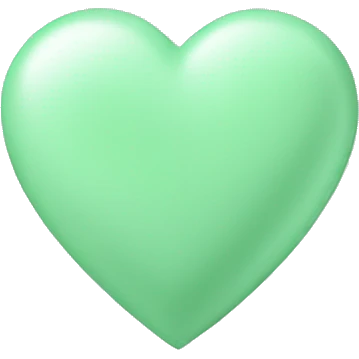 Pastel green heart emoji