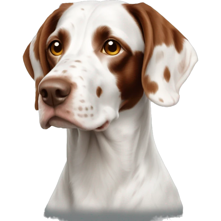 brittany pointer portrait  emoji