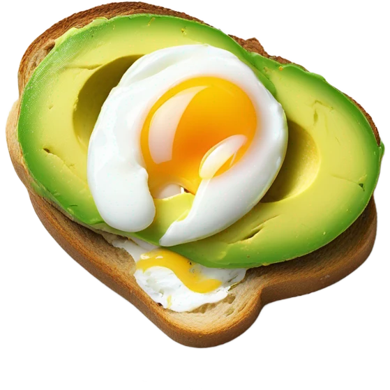 avocado toast with egg emoji