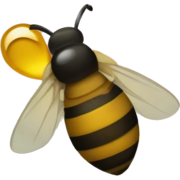A bee inside an ear emoji