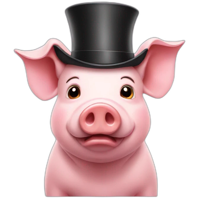 Pig with a hat  emoji