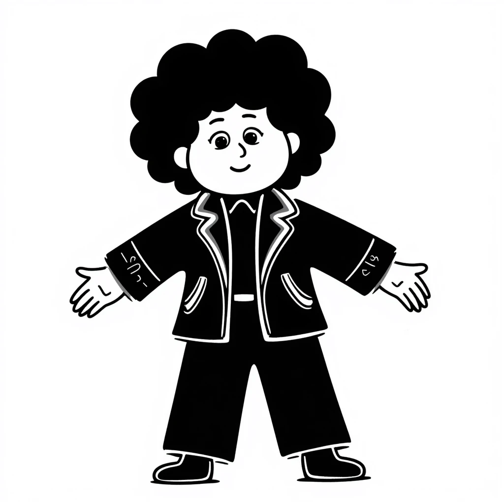 Cabbage Patch Kid dressed as Tron character with neon lights, 80's retro sci-fi style emoji