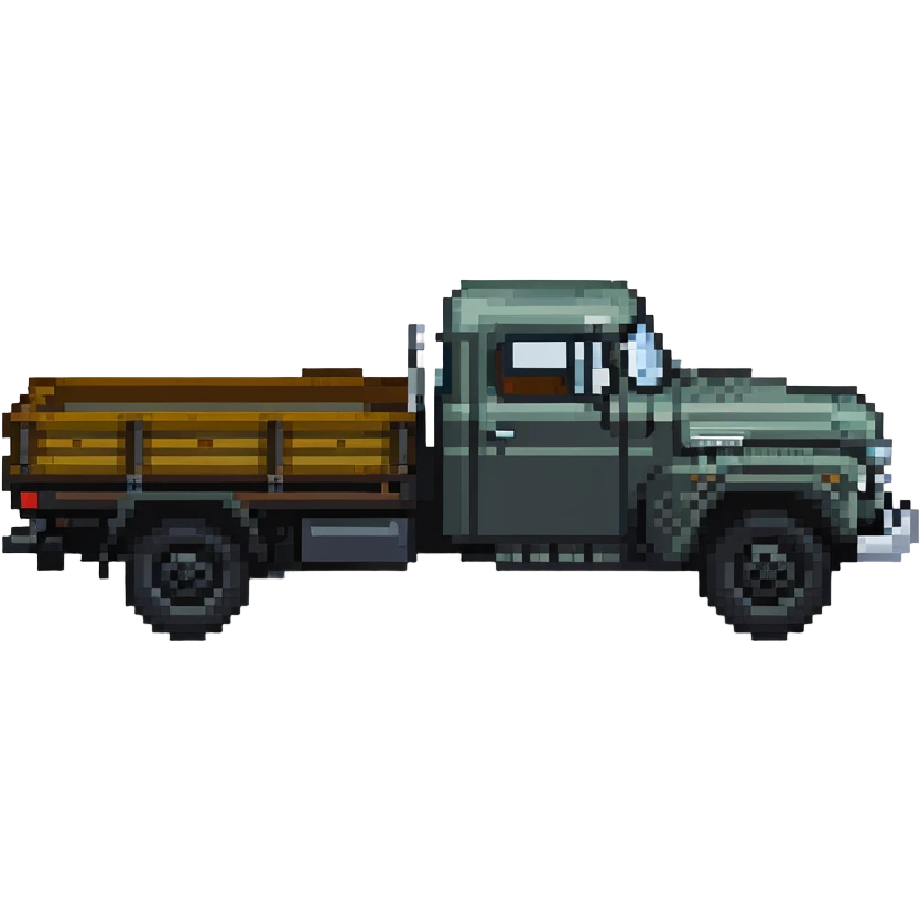 Classic ZIL-130 Soviet flatbed truck, iconic Russian vehicle from 1960s emoji
