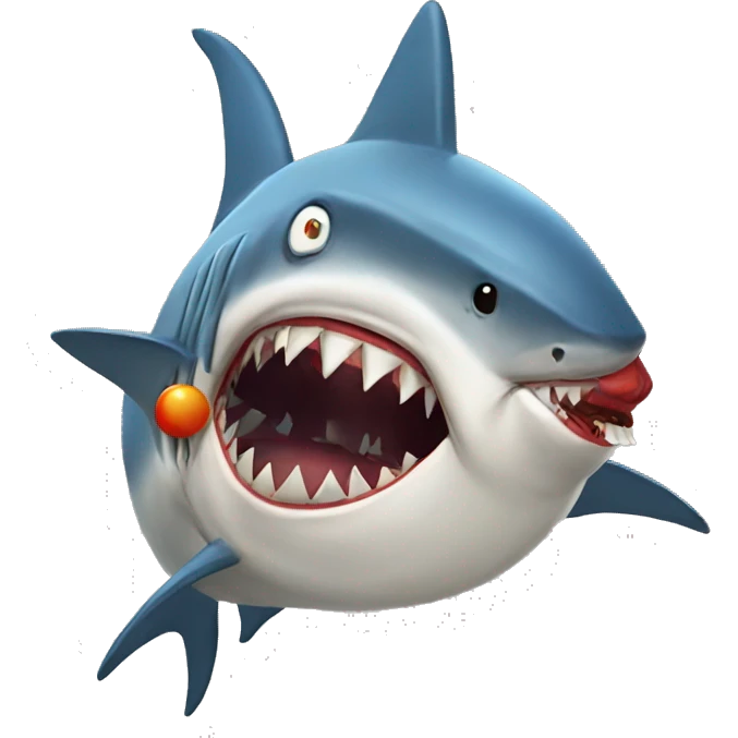Shark with clown clothe emoji