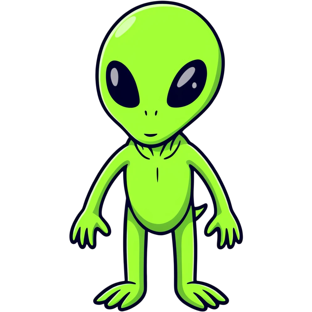 tall alien creature full body emoji