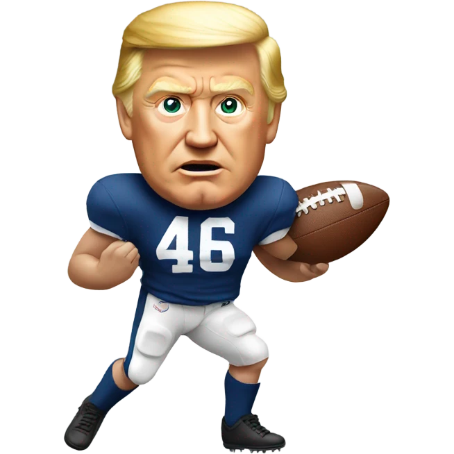 Trump playing football  emoji