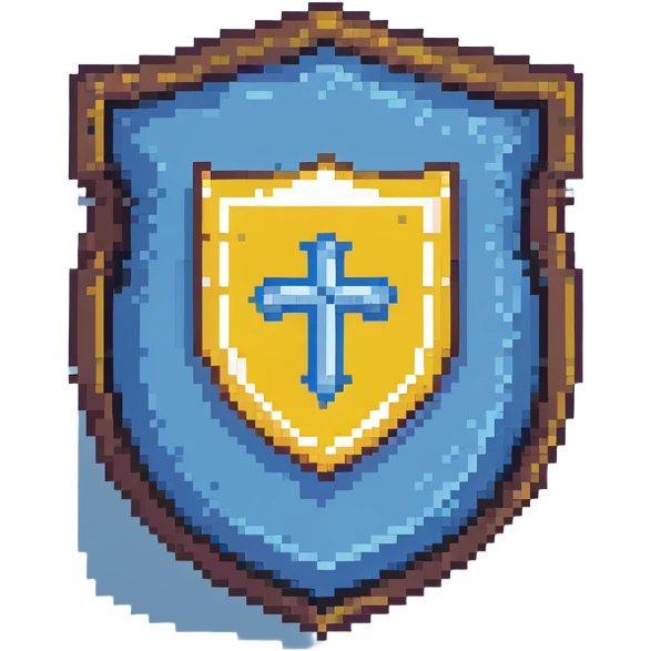 Blue shield with </> code symbols, programming logo emoji