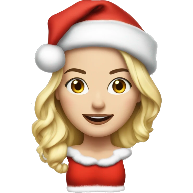 Margot Robbie as santa claus emoji