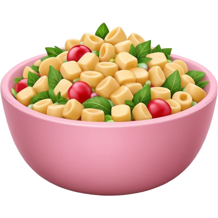 Hawaiian Mac salad light pink bowl emoji
