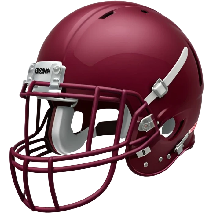 College football player helmet in maroon color remove jersey emoji