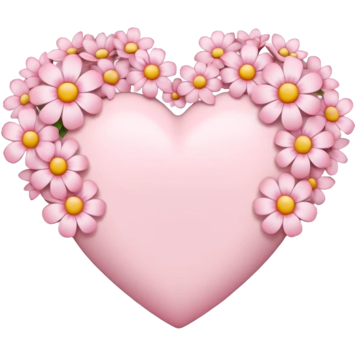 Emoji white heart with pink flowers emoji
