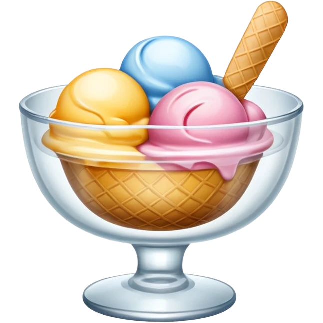 ice cream glass bowl empty emoji