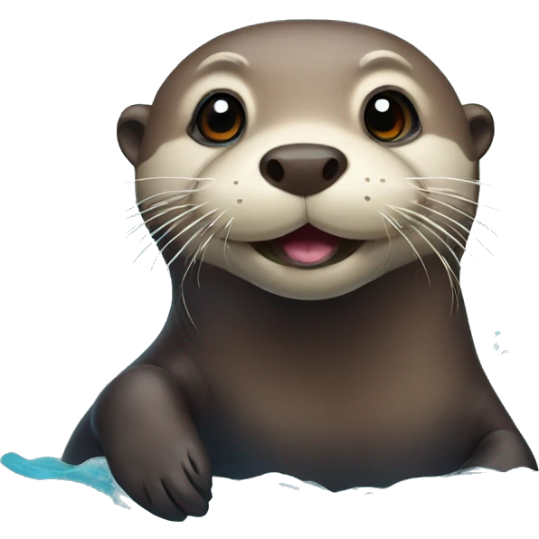 otter swimming emoji